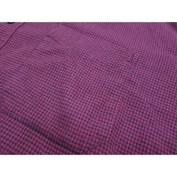 LL‎ Bean Men's XXL Tall Houndstooth Red Black Flannel Button Down Shirt 2XLT - Picture 6 of 7